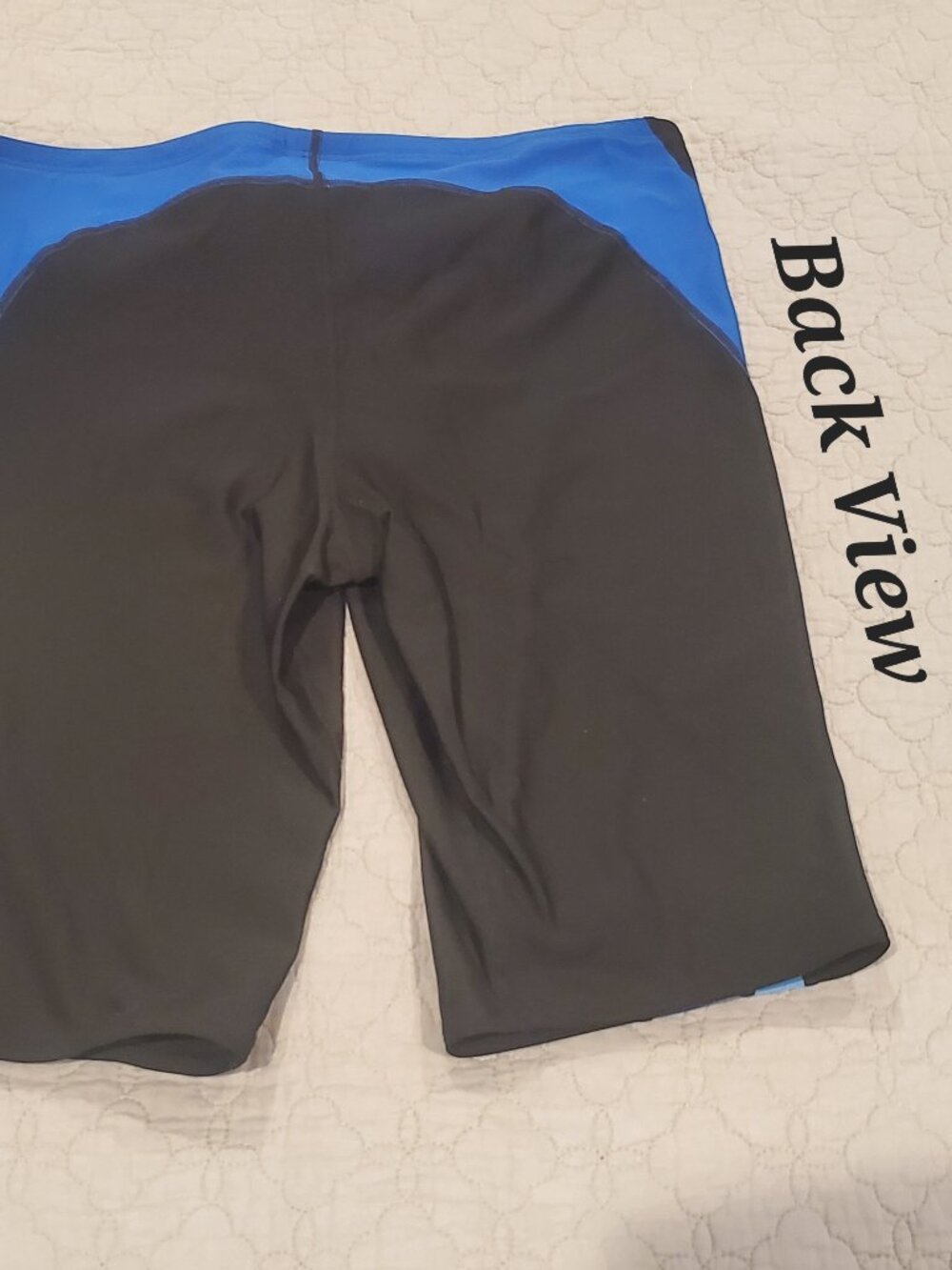 Speedo Endurance Jammer Black & Blue Size 36 Chlorine-Resistant Swim Trunks - Picture 3 of 10